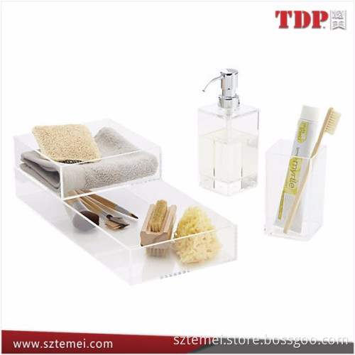 deluxe acrylic bathroom accessories storage